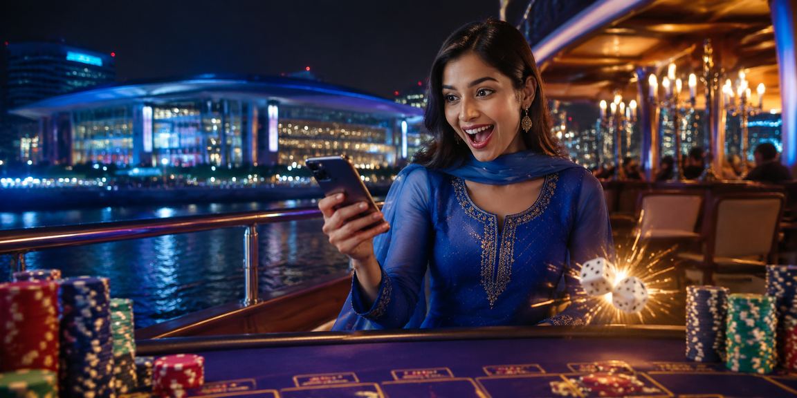 A player in salwar kameez in Dhaka redeeming a voucher code for a dice game