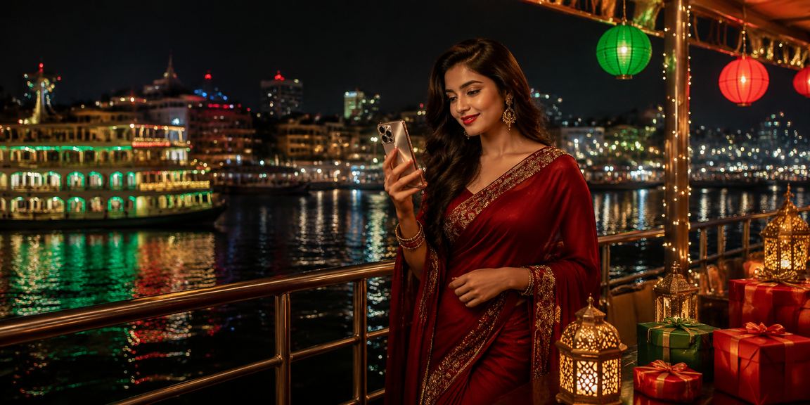 ঢাকায় ঈদ উৎসবের পরিবেশে মোবাইলে ক্যাসিনো অ্যাপ ডাউনলোড ও খেলার মুহূর্ত